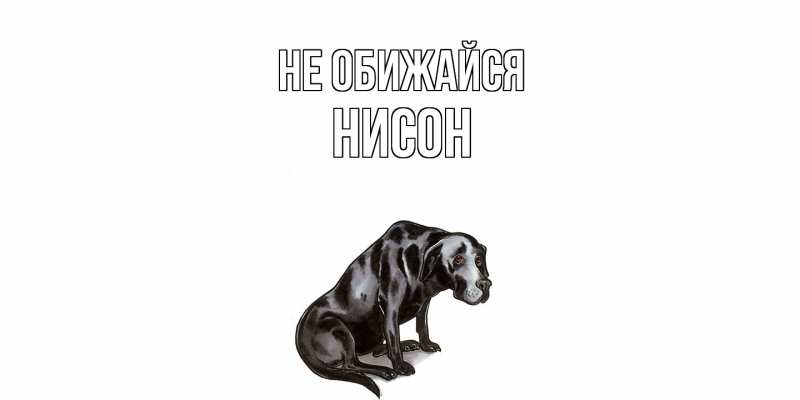 Открытка с именем, Нисон, Не обижайся