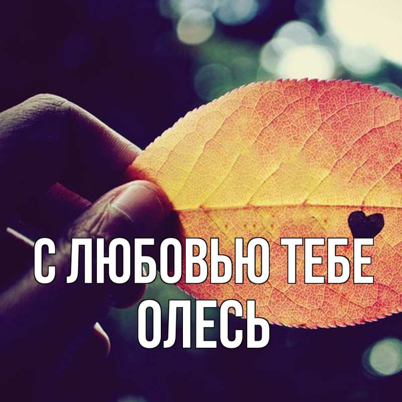 Картинка С любовью тебе, Олесь
