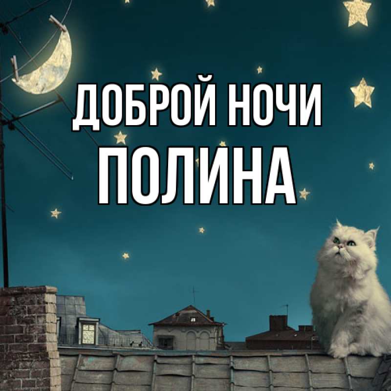 Картинка Доброй ночи, Полина