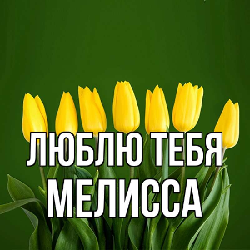 Картинка Люблю тебя, Мелисса
