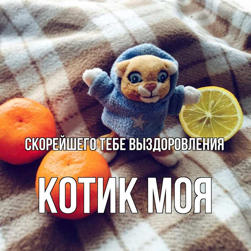 Картинка Скорейшего тебе выздоровления, Котик моя