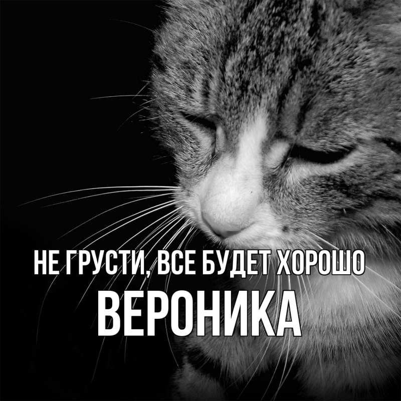 Картинка Не грусти, все будет хорошо, Вероника