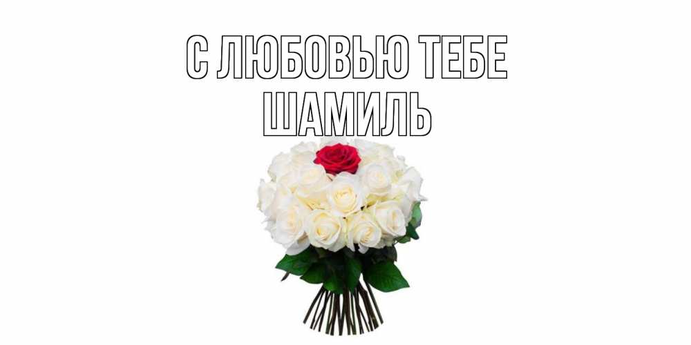 Открытка на каждый день с именем, Шамиль С любовью тебе единственная Прикольная открытка с пожеланием онлайн скачать бесплатно 