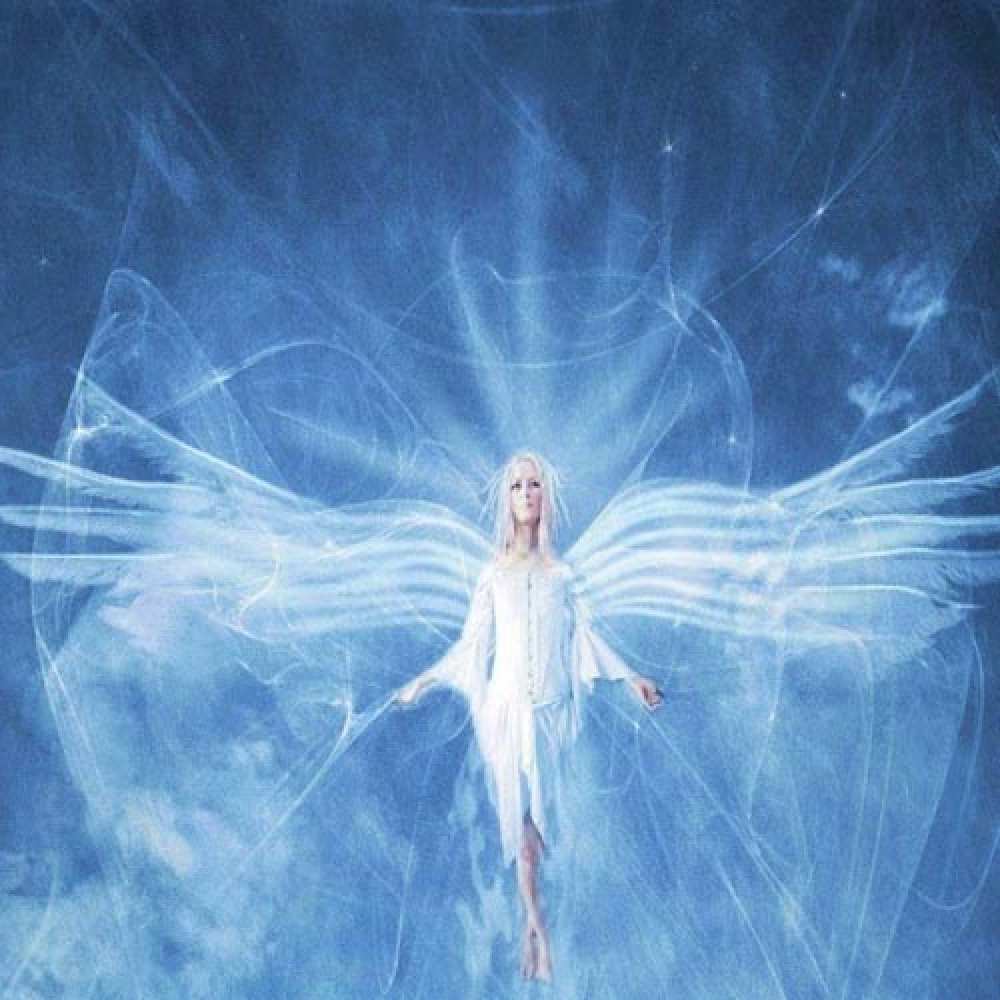 Открытка на каждый день с именем, Ангел От всей души тебе голубой фон и крылья как у стрекозы Прикольная открытка с пожеланием онлайн скачать бесплатно 