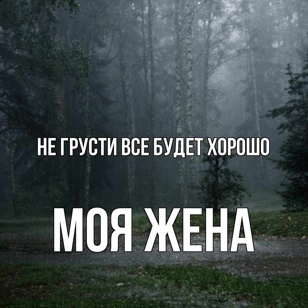 Открытка на каждый день с именем, Моя-жена Не грусти все будет хорошо осень Прикольная открытка с пожеланием онлайн скачать бесплатно 