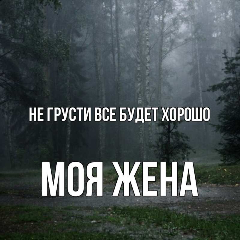Картинка Не грусти, все будет хорошо, Моя жена