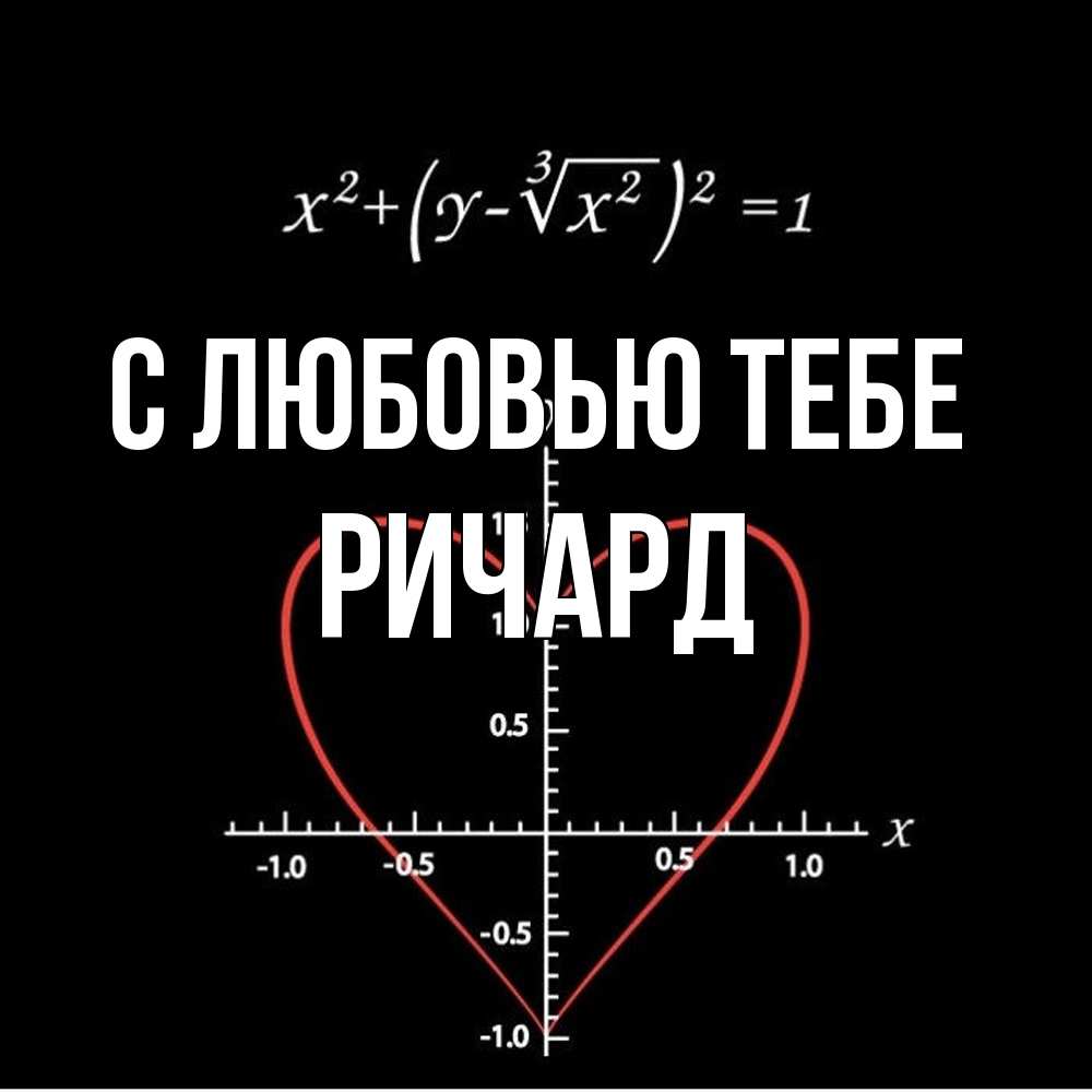 Открытка на каждый день с именем, Ричард С любовью тебе сердечная формула Прикольная открытка с пожеланием онлайн скачать бесплатно 