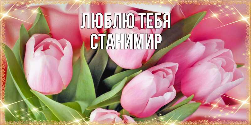 Открытка с именем, Станимир, Люблю тебя