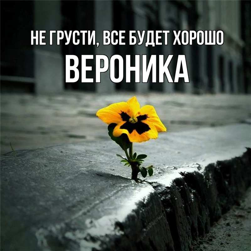 Картинка Не грусти, все будет хорошо, Вероника