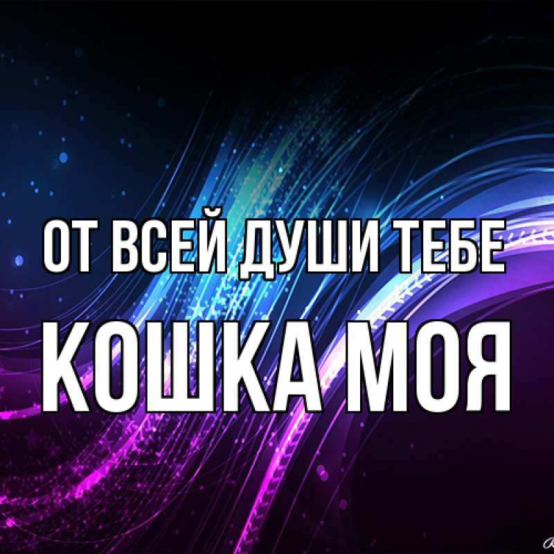 Картинка От всей души тебе, Кошка моя