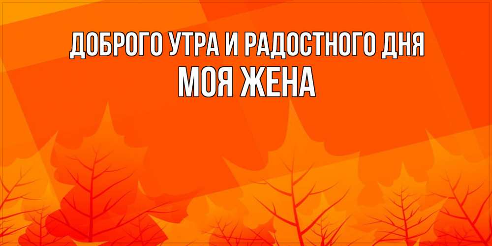 Открытка на каждый день с именем, Моя-жена Доброго утра и радостного дня осеннее настроение Прикольная открытка с пожеланием онлайн скачать бесплатно 