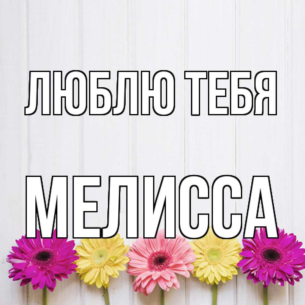 Открытка на каждый день с именем, Мелисса Люблю тебя женщинам 1 Прикольная открытка с пожеланием онлайн скачать бесплатно 