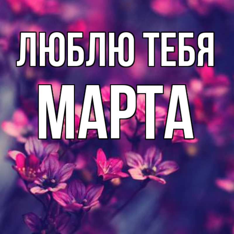 Картинка Люблю тебя, Марта
