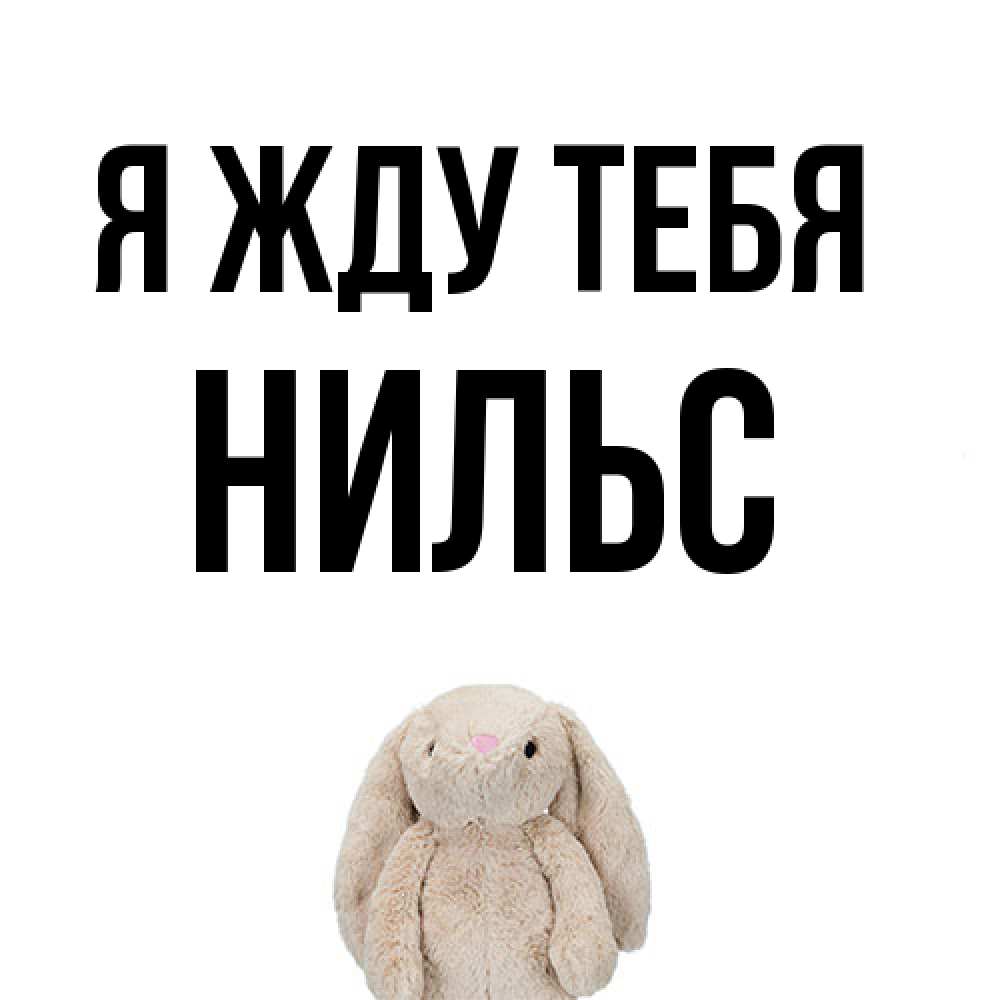 Открытка на каждый день с именем, Нильс Я жду тебя открытки с текстами и подписями Прикольная открытка с пожеланием онлайн скачать бесплатно 