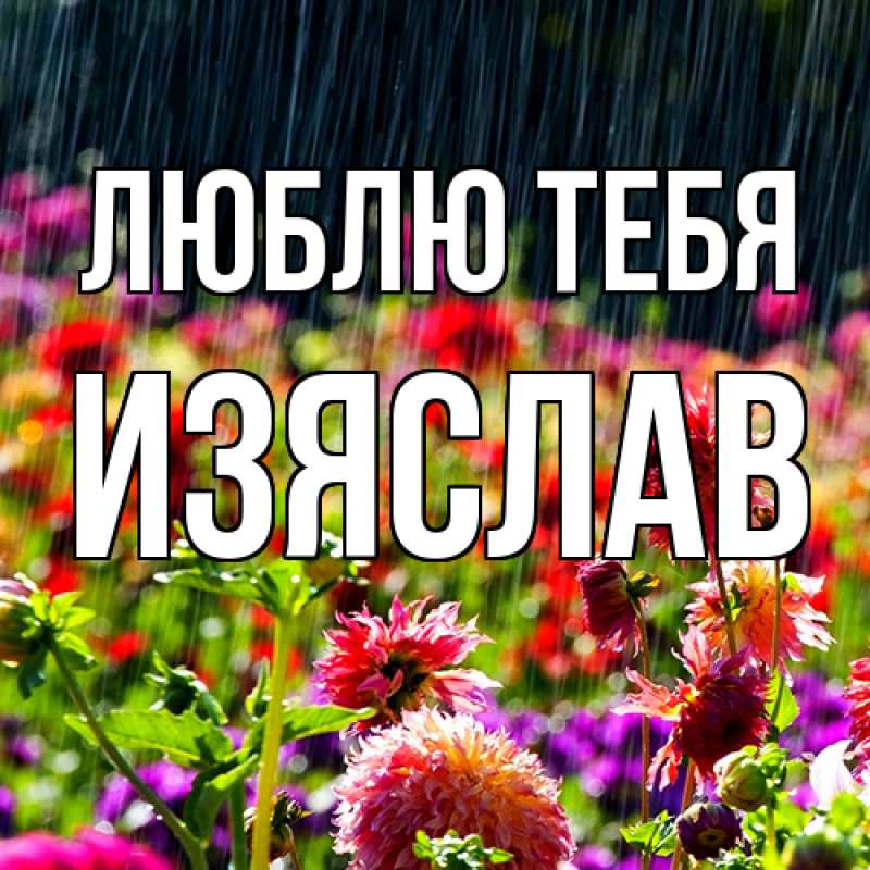 Открытка с именем, Изяслав, Люблю тебя