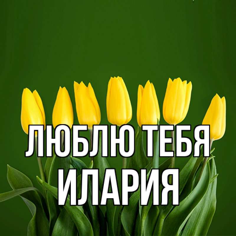Открытка с именем, Илария, Люблю тебя