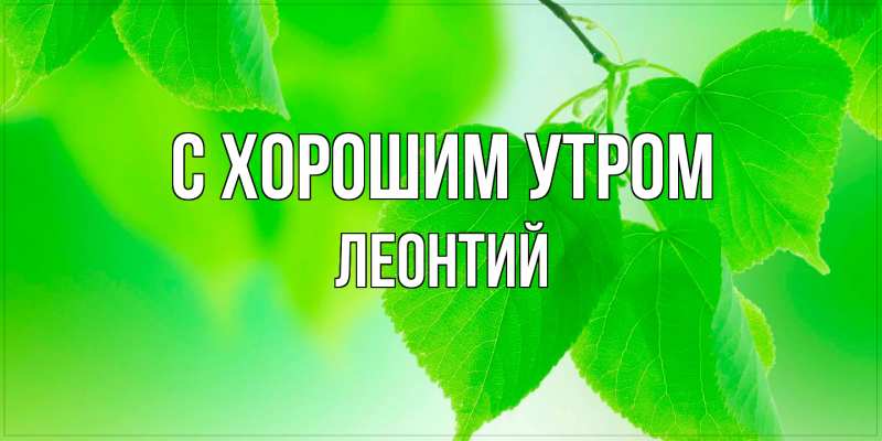 Картинка С хорошим утром, Леонтий