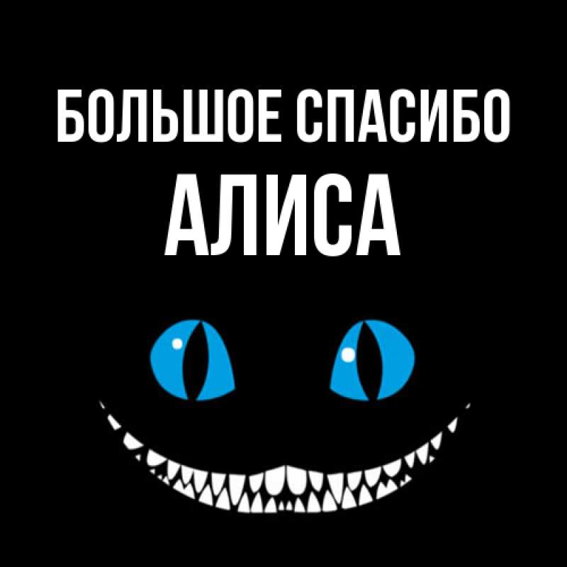 Картинка Большое спасибо, Алиса