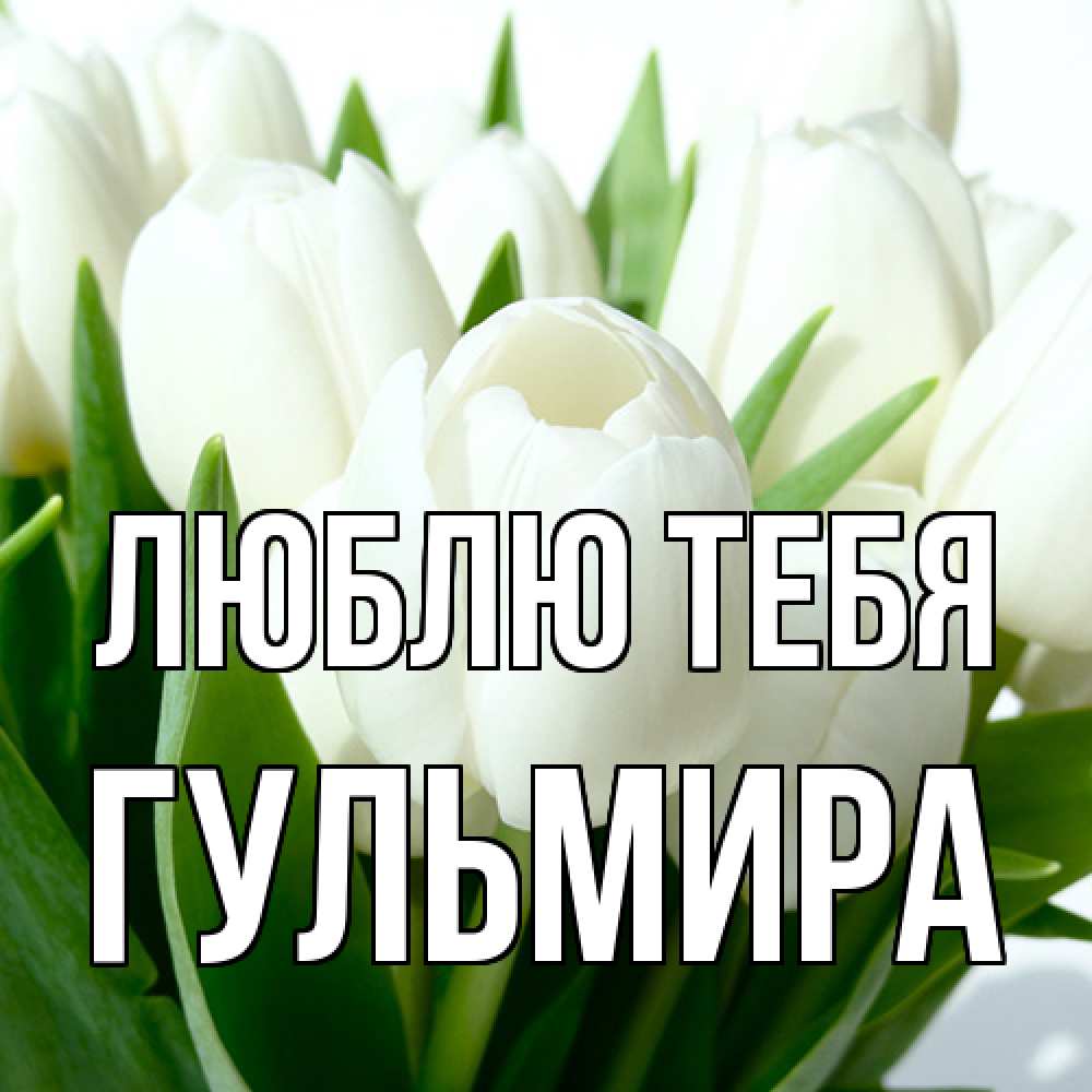 Открытка на каждый день с именем, Гульмира Люблю тебя цветы Прикольная открытка с пожеланием онлайн скачать бесплатно 