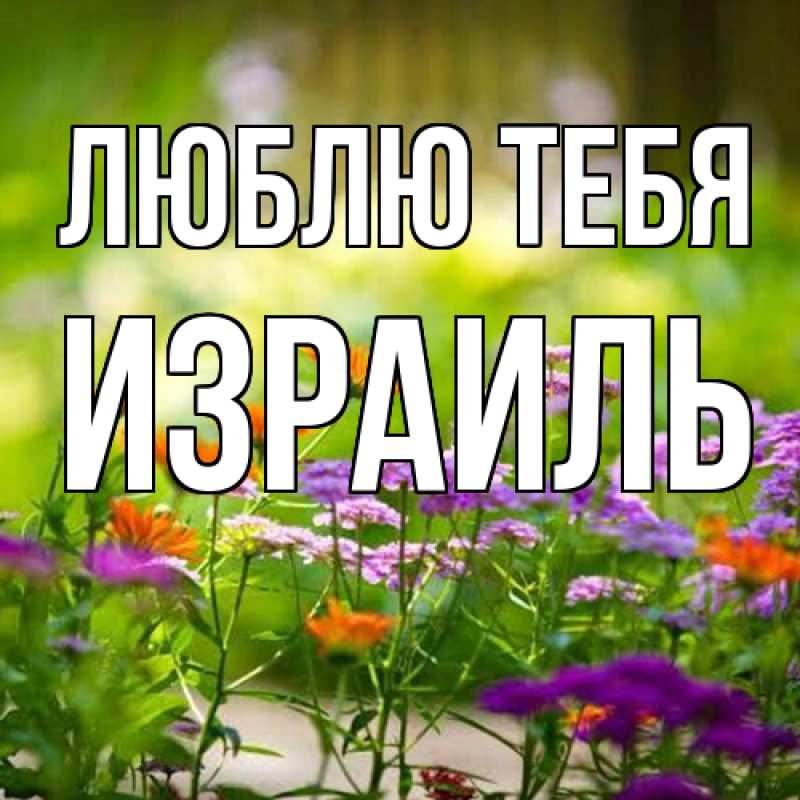 Открытка с именем, Израиль, Люблю тебя