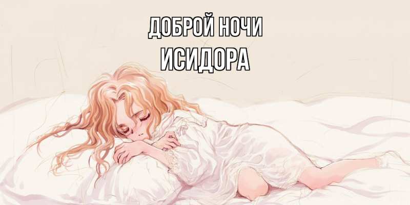 Картинка Доброй ночи, Исидора