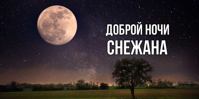 Картинка Доброй ночи, Снежана
