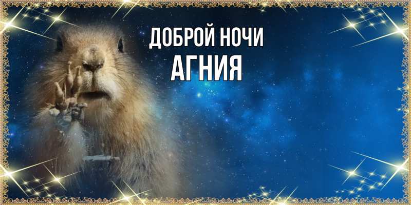 Картинка Доброй ночи, Агния