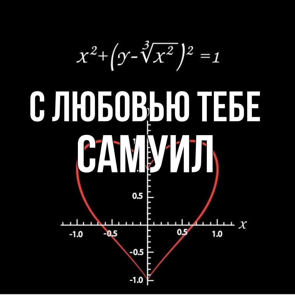 Открытка на каждый день с именем, Самуил С любовью тебе сердечная формула Прикольная открытка с пожеланием онлайн скачать бесплатно 