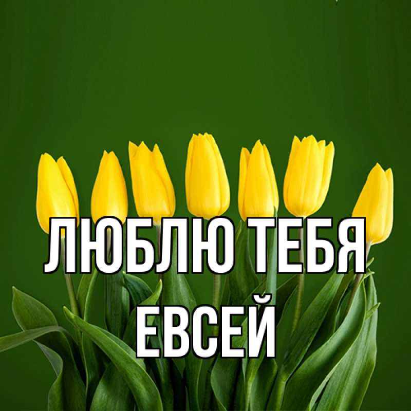 Открытка с именем, Евсей, Люблю тебя