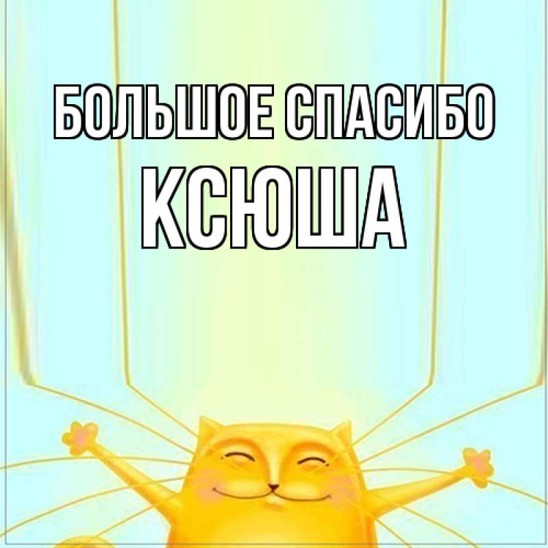 Картинка Большое спасибо, Ксюша