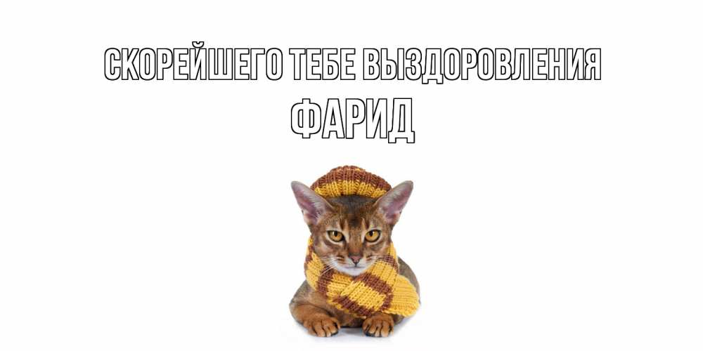 Открытка на каждый день с именем, Фарид Скорейшего тебе выздоровления родные не болейте Прикольная открытка с пожеланием онлайн скачать бесплатно 