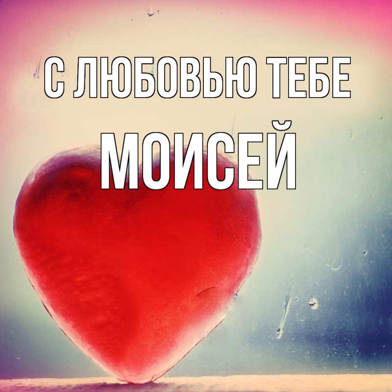 Открытка с именем, Моисей, С любовью тебе