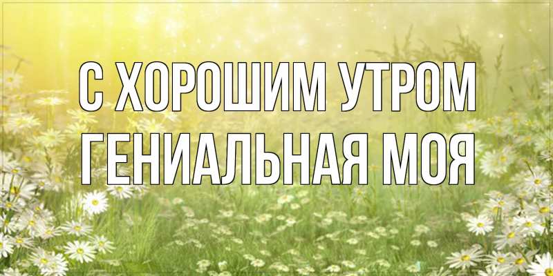 Картинка С хорошим утром, Гениальная моя