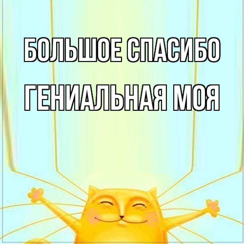 Картинка Большое спасибо, Гениальная моя