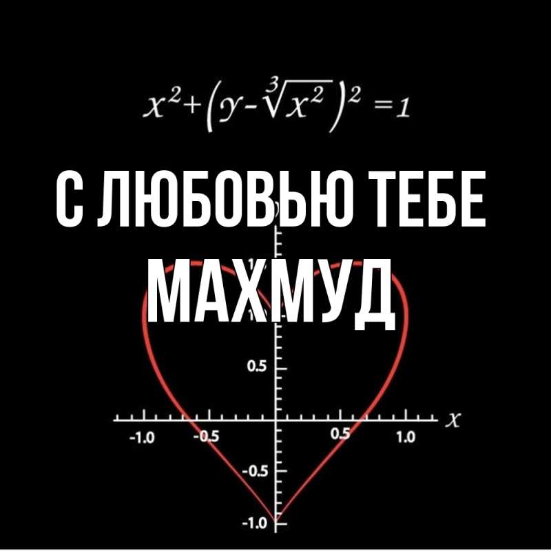 Открытка с именем, Махмуд, С любовью тебе
