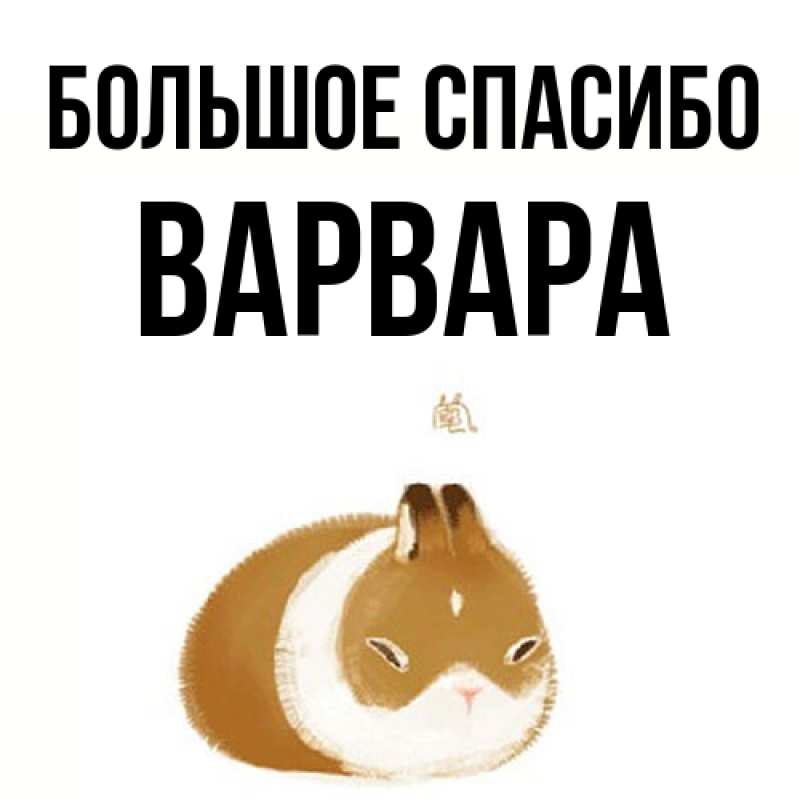 Картинка Большое спасибо, Варвара