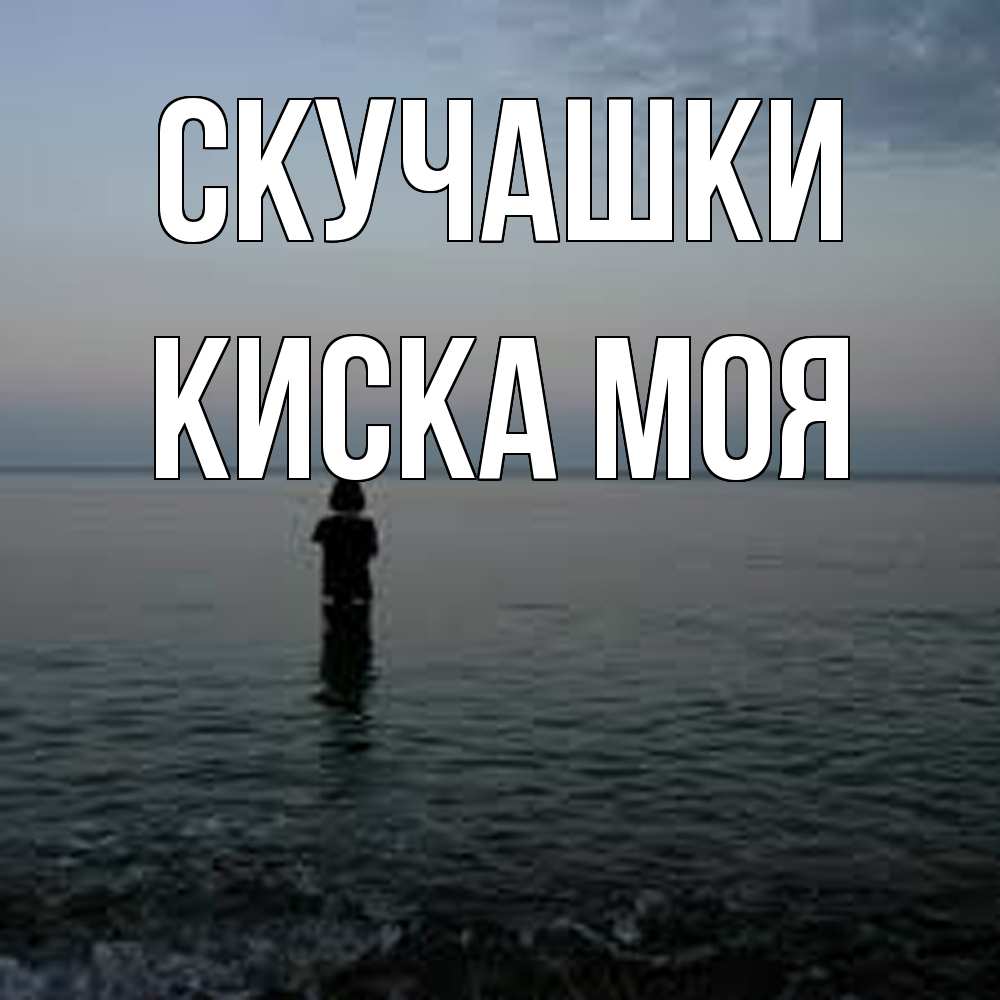 Открытка на каждый день с именем, Киска-моя Скучашки скука Прикольная открытка с пожеланием онлайн скачать бесплатно 