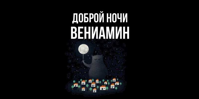 Картинка Доброй ночи, Вениамин