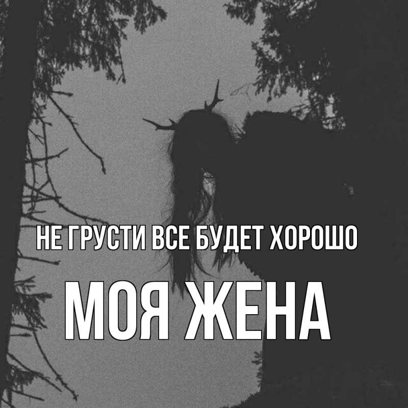 Картинка Не грусти, все будет хорошо, Моя жена