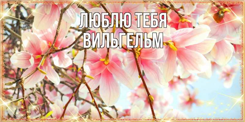 Открытка с именем, Вильгельм, Люблю тебя