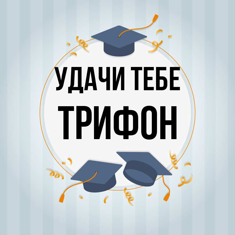 Открытка на каждый день с именем, Трифон Удачи тебе для студентов Прикольная открытка с пожеланием онлайн скачать бесплатно 