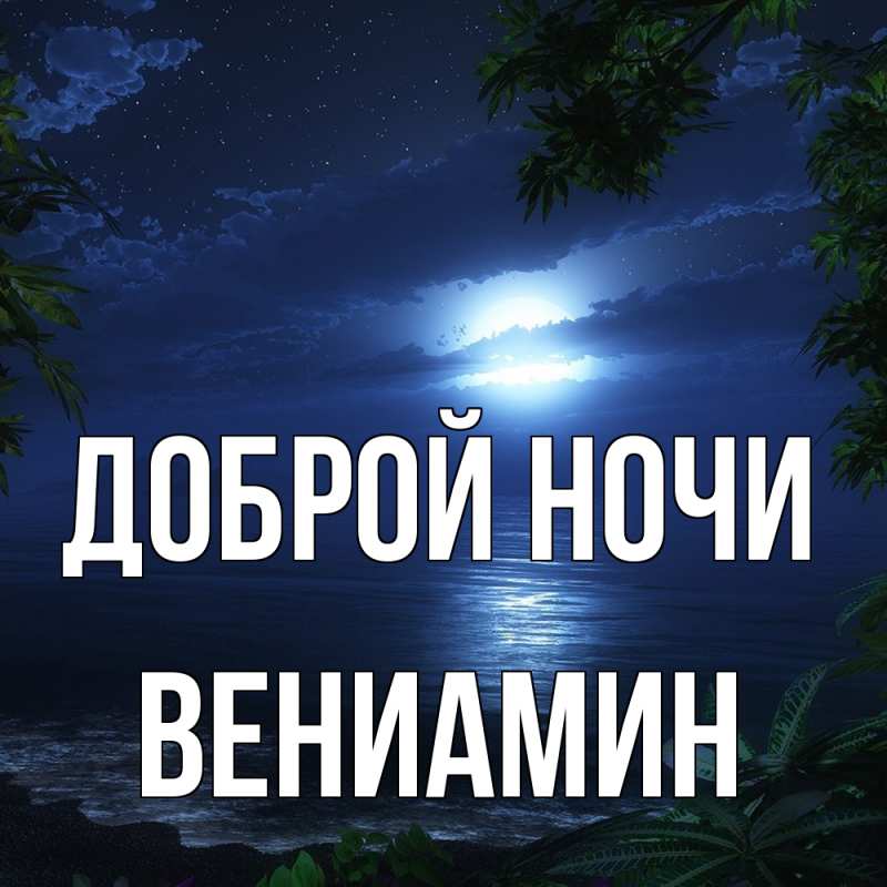 Картинка Доброй ночи, Вениамин