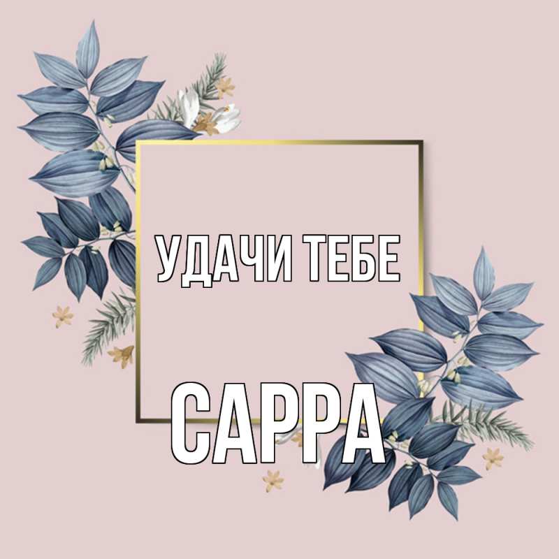 Картинка Удачи тебе, Сарра