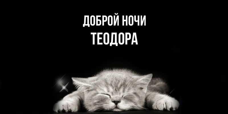 Картинка Доброй ночи, Теодора