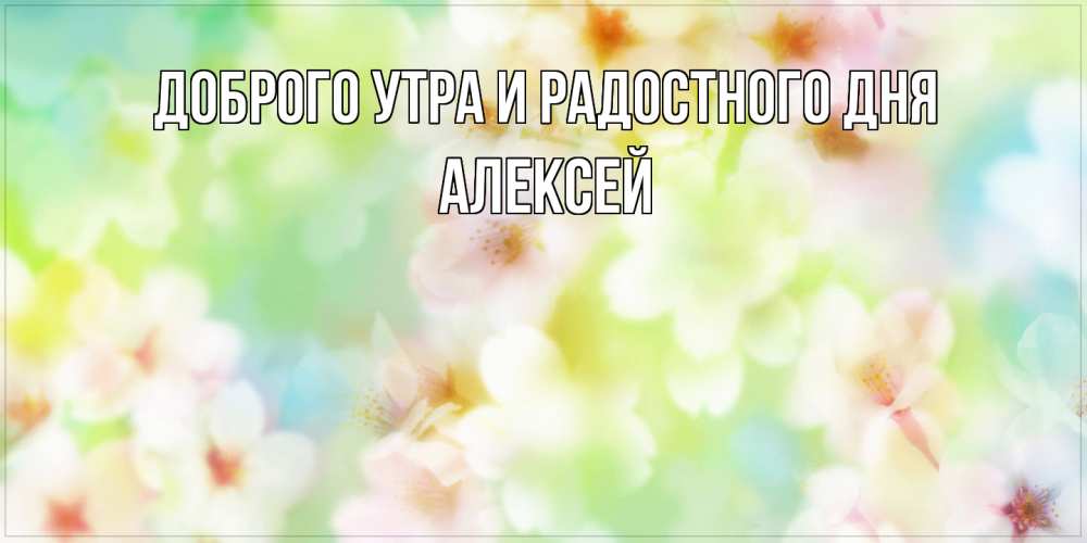 Открытка на каждый день с именем, Алексей Доброго утра и радостного дня удачного летнего солнечного дня Прикольная открытка с пожеланием онлайн скачать бесплатно 