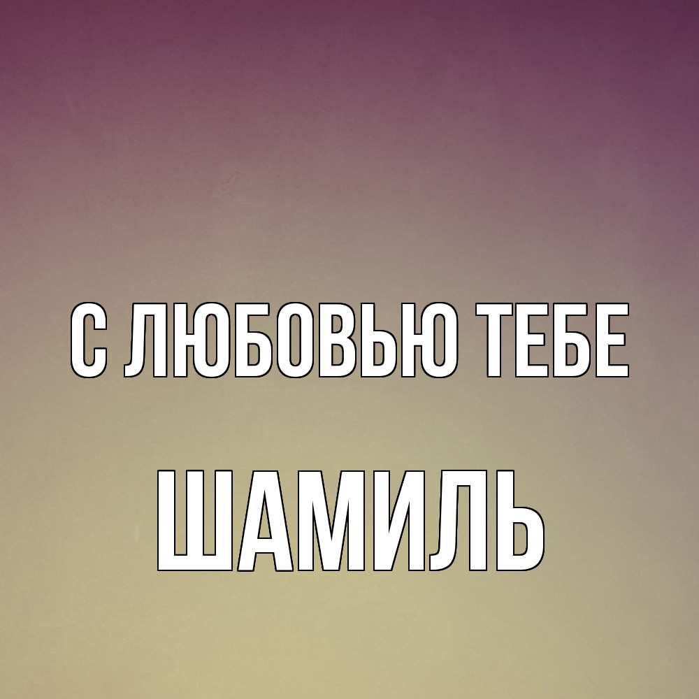 Открытка на каждый день с именем, Шамиль С любовью тебе для любимой Прикольная открытка с пожеланием онлайн скачать бесплатно 