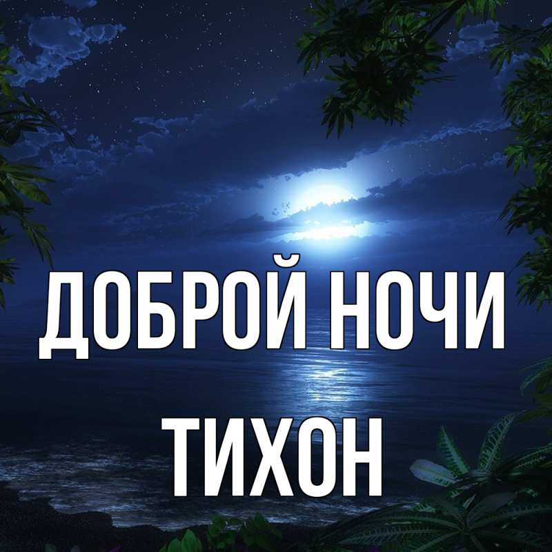 Картинка Доброй ночи, Тихон