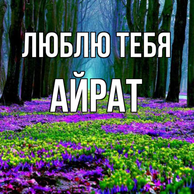 Открытка с именем, Айрат, Люблю тебя