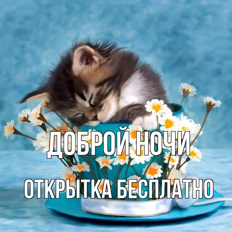 Открытка с именем, открытка бесплатно, Доброй ночи
