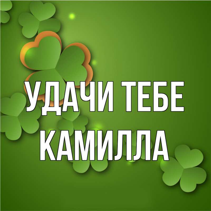 Картинка Удачи тебе, Камилла